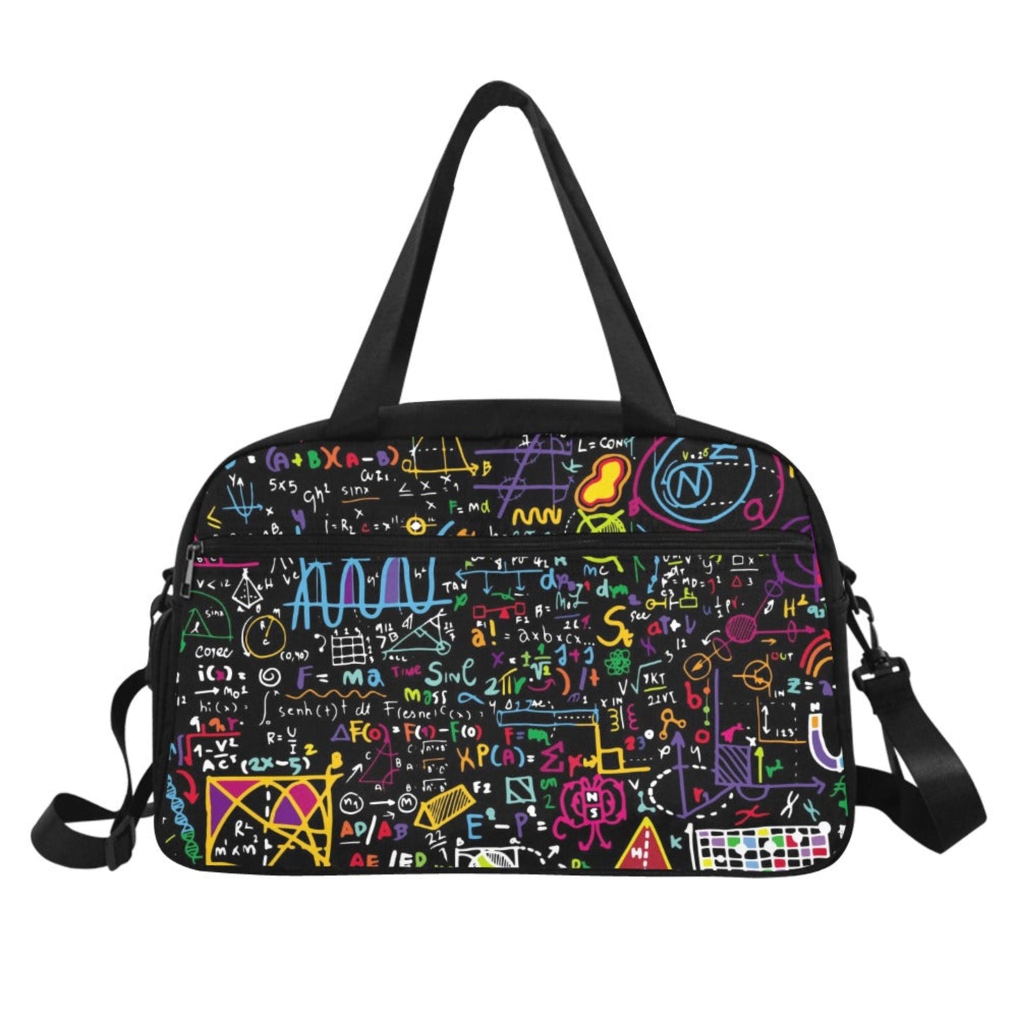 Math Scribbles - Gym Bag Fitness Handbag (Model 1671) Gym Bag