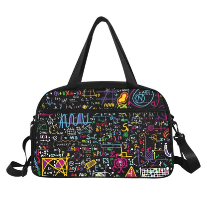 Math Scribbles - Gym Bag Fitness Handbag (Model 1671) Gym Bag Printed Offshore