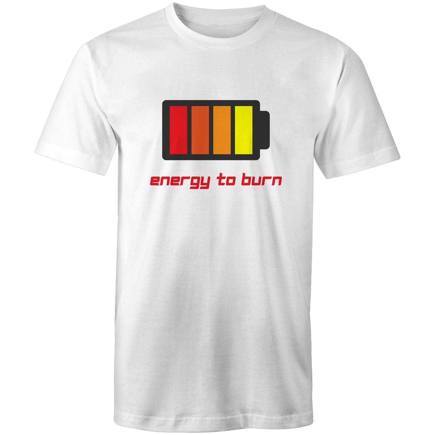Energy To Burn - Mens T-Shirt White Mens T-shirt Funny Mens