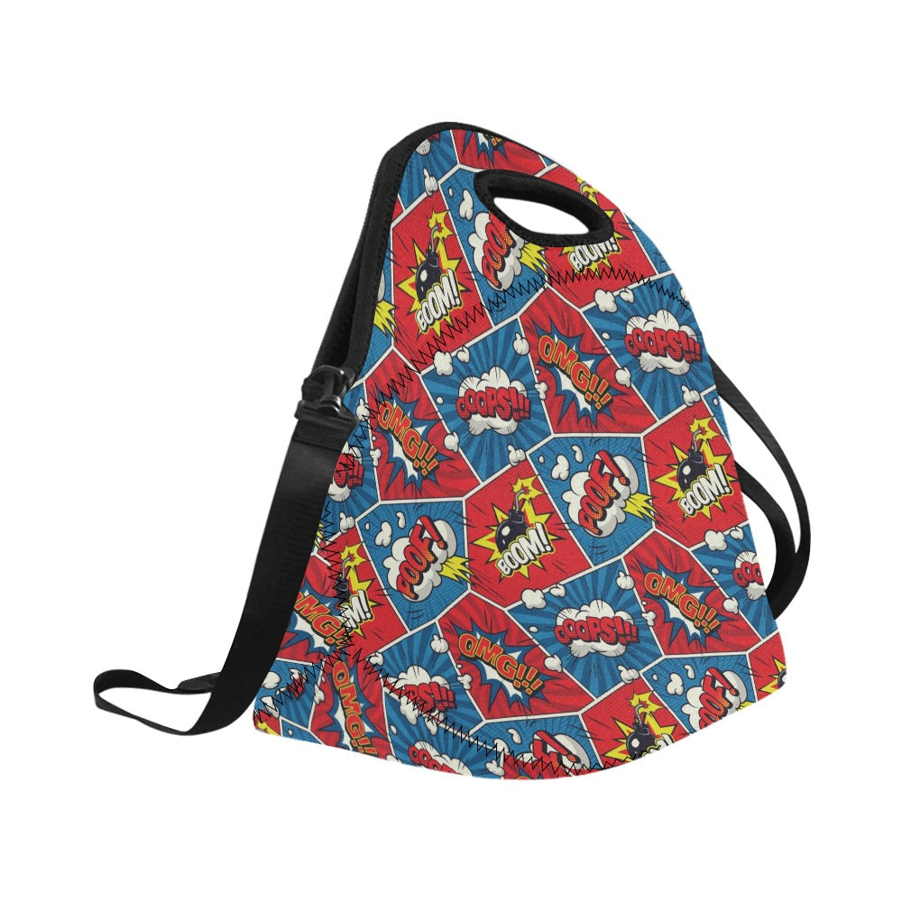 Comic Book Pop - Neoprene Lunch Bag/Large Neoprene Lunch Bag/Large comic Printed Offshore