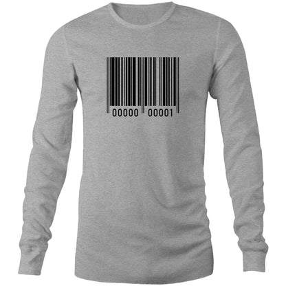 Barcode - Long Sleeve T-Shirt Grey Marle Unisex Long Sleeve T-shirt Mens Womens