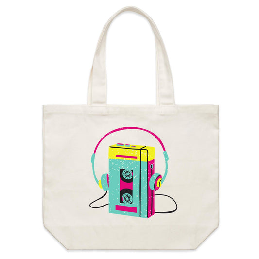 Wired For Sound, Music Player - Shoulder Canvas Tote Bag Default Title Shoulder Tote Bag