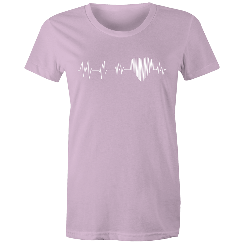 Heartbeat - Women's T-shirt Lavender Womens T-shirt Womens