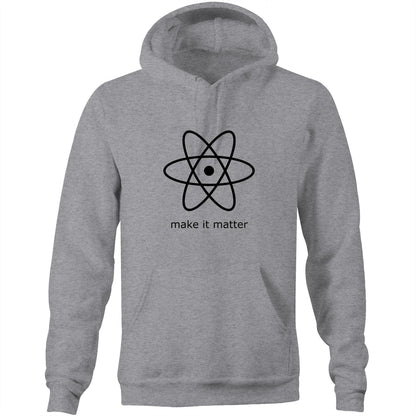 Make It Matter - Pocket Hoodie Sweatshirt Grey Marle Hoodie Mens Science Womens