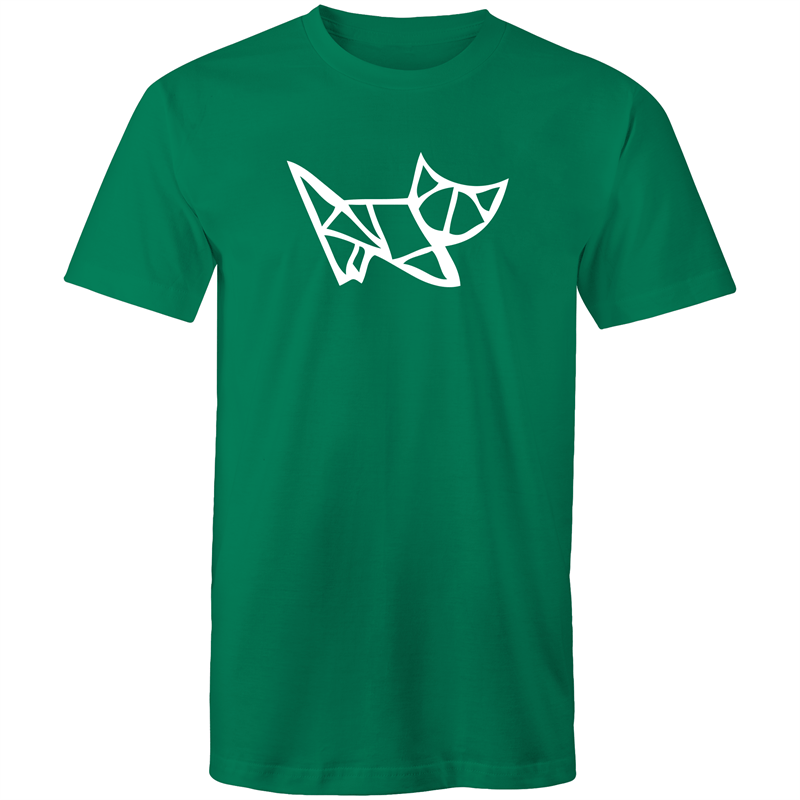 Origami Kitten - Mens T-Shirt Kelly Green Mens T-shirt animal Mens