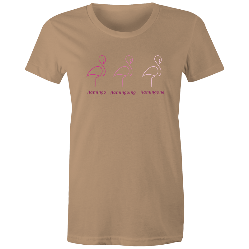 Flamingo - Women's T-shirt Tan Womens T-shirt animal Womens