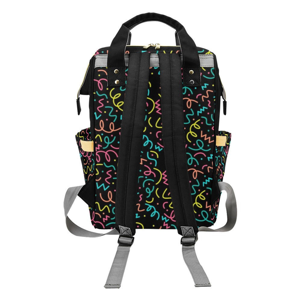 Squiggle Time - Multi-Function Backpack Multifunction Backpack Printed Offshore