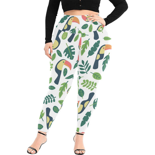 Toucans - Women's Extra Plus Size High Waist Leggings Women's Extra Plus Size High Waist Leggings animal Printed Offshore