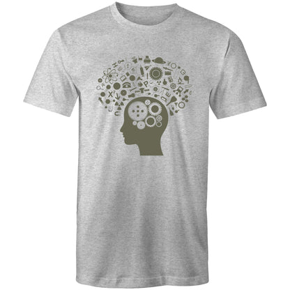 Science Brain - Mens T-Shirt Grey Marle Mens T-shirt Mens Science