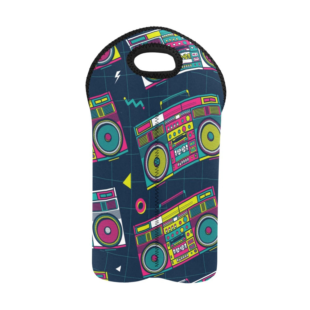 Boombox - 2-Bottle Neoprene Wine Bag 2 Bottle Wine Bag Printed Offshore