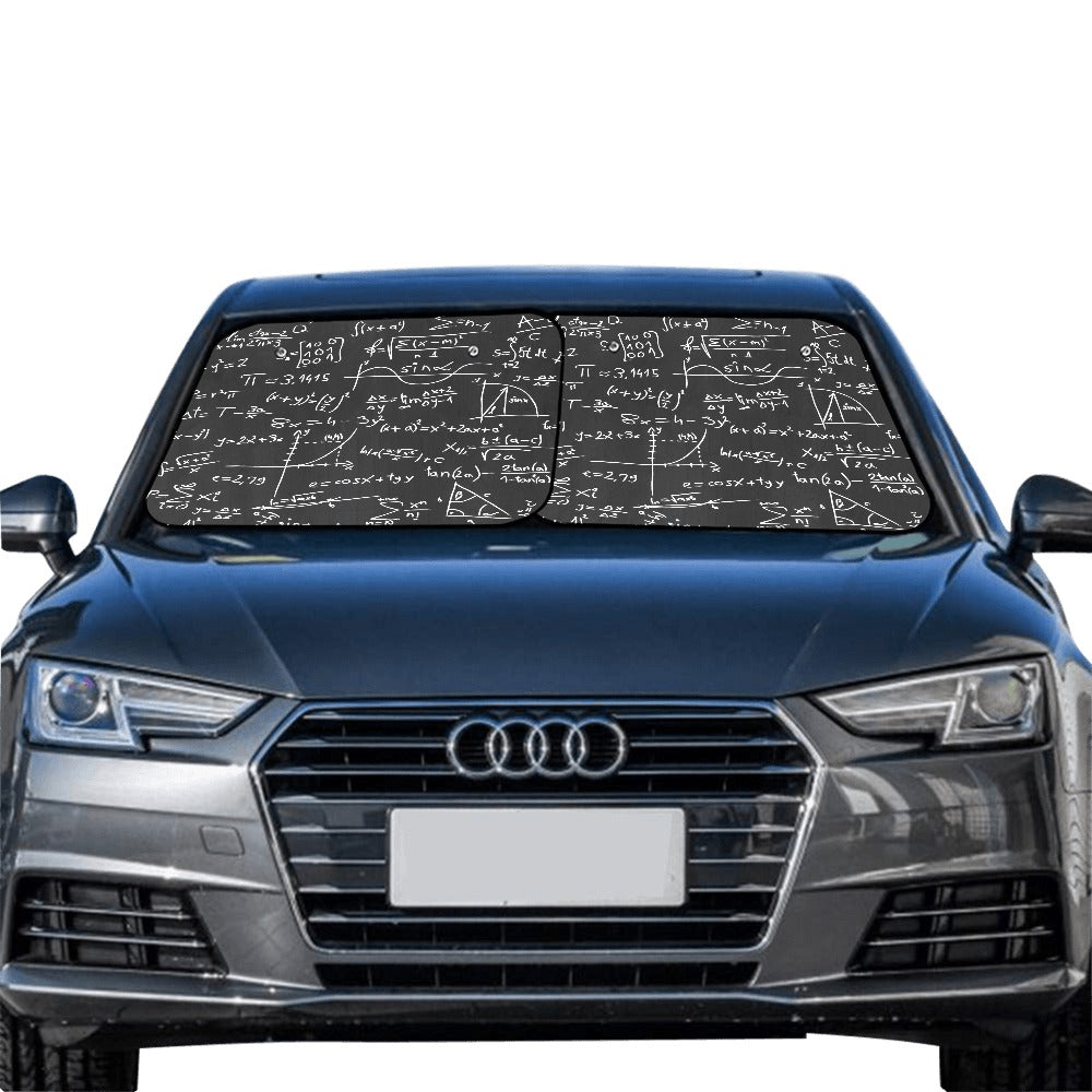 Equations - Car Sun Shade 28"x28"x2pcs Car Sun Shade 28"x28"x2pcs Maths Printed Offshore Science