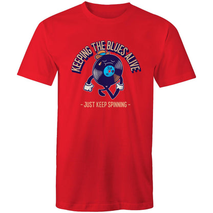 Keeping The Blues Alive - Mens T-Shirt Red Mens T-shirt Music