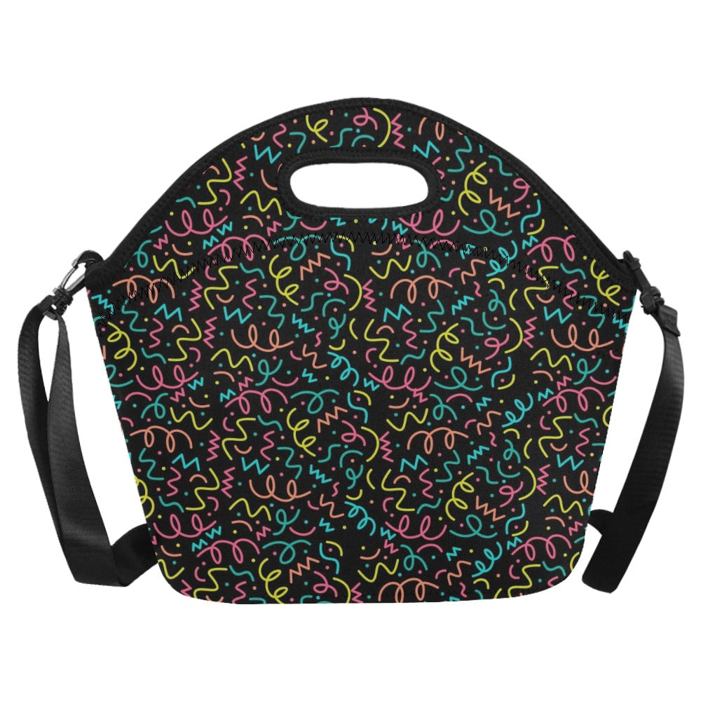 Squiggle Time - Neoprene Lunch Bag/Large Neoprene Lunch Bag/Large Printed Offshore