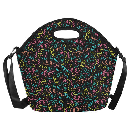 Squiggle Time - Neoprene Lunch Bag/Large Neoprene Lunch Bag/Large