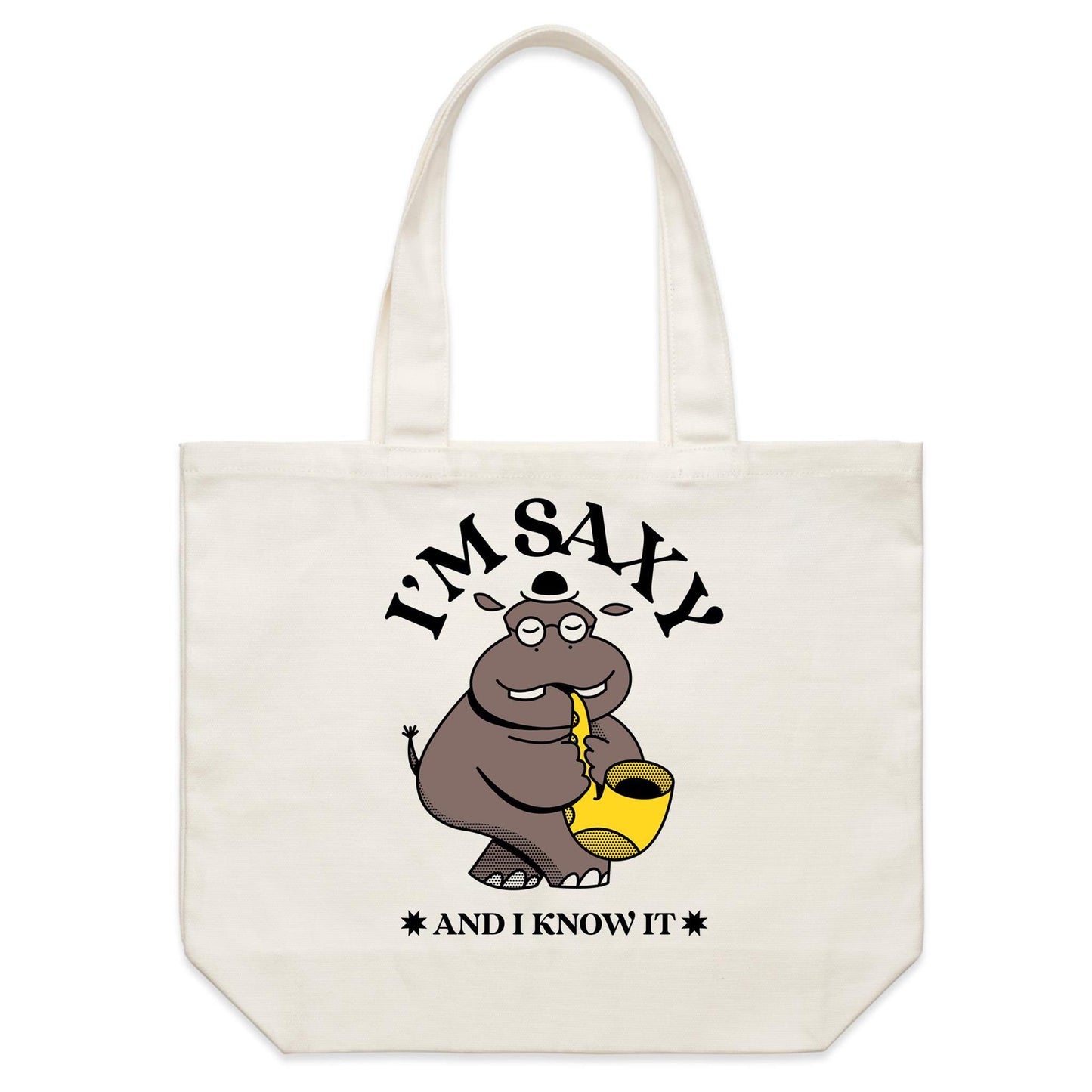 I'm Saxy And I Know It - Shoulder Canvas Tote Bag Default Title Shoulder Tote Bag animal Music