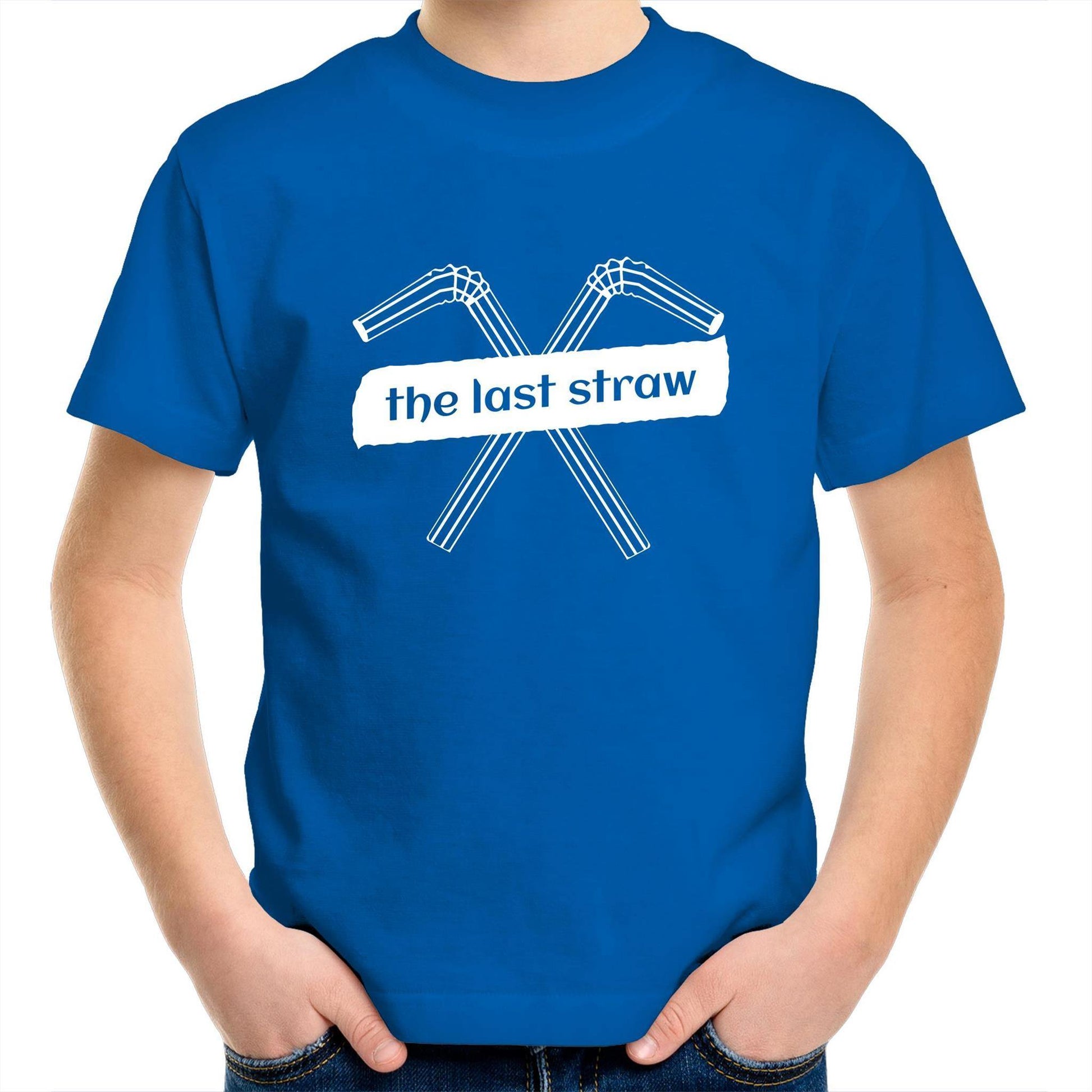 The Last Straw - Kids Youth Crew T-Shirt Bright Royal Kids Youth T-shirt Environment