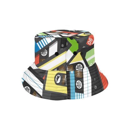 Cassette Tapes - Bucket Hat for Men All Over Print Bucket Hat for Men Music Retro