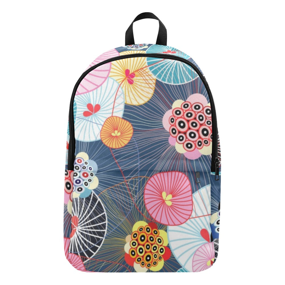 Abstract Floral - Fabric Backpack for Adult Adult Casual Backpack Printed Offshore