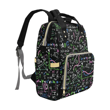 Equations In Green And Pink - Multi-Function Backpack Multifunction Backpack