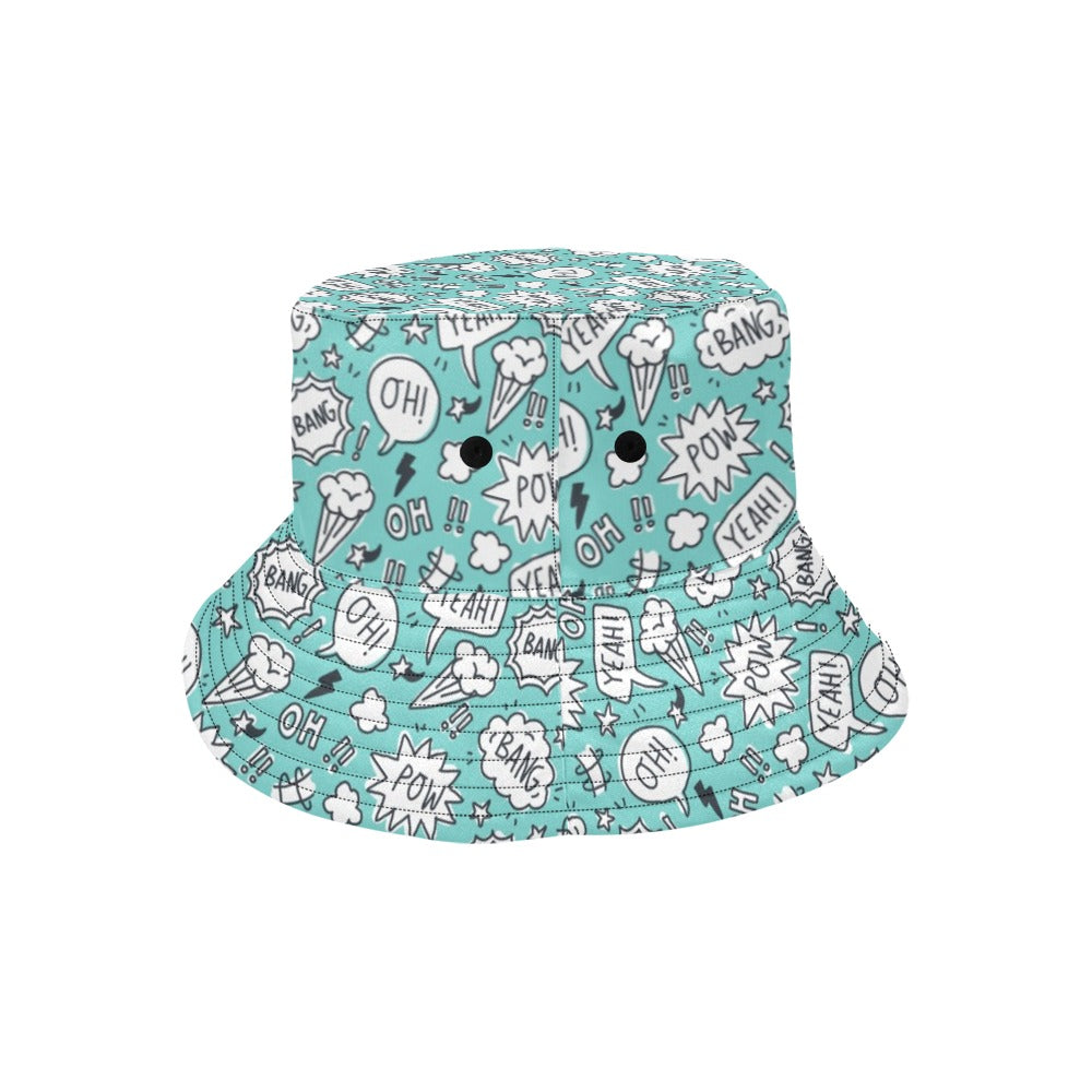 Comic Book Speech Bubbles - Bucket Hat Bucket Hat for Women comic