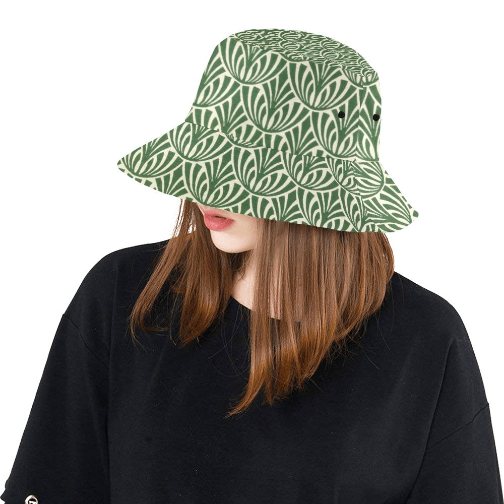 Green Pattern - Bucket Hat Bucket Hat for Women