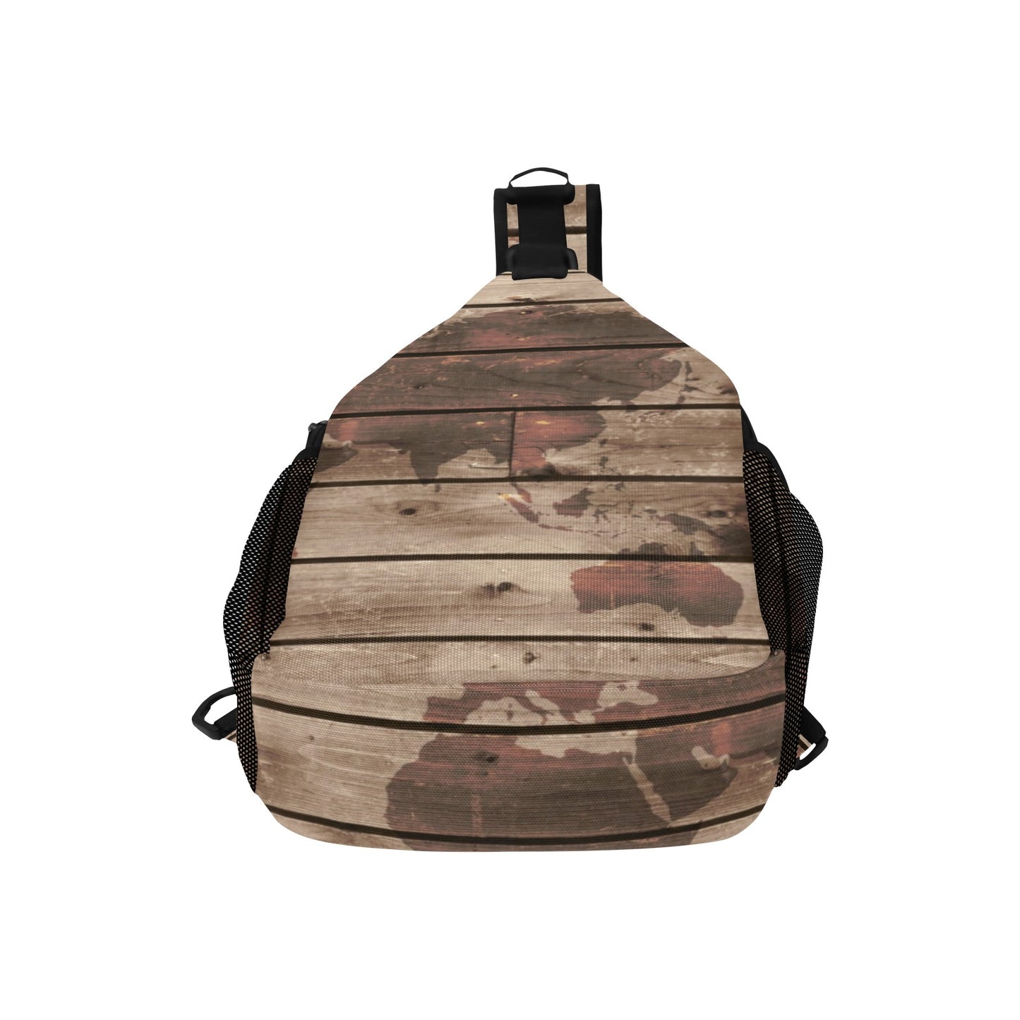 Map On Wood - Cross-Body Chest Bag Cross-Body Chest Bag Printed Offshore