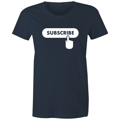 Subscribe - Women's T-shirt Navy Womens T-shirt Womens