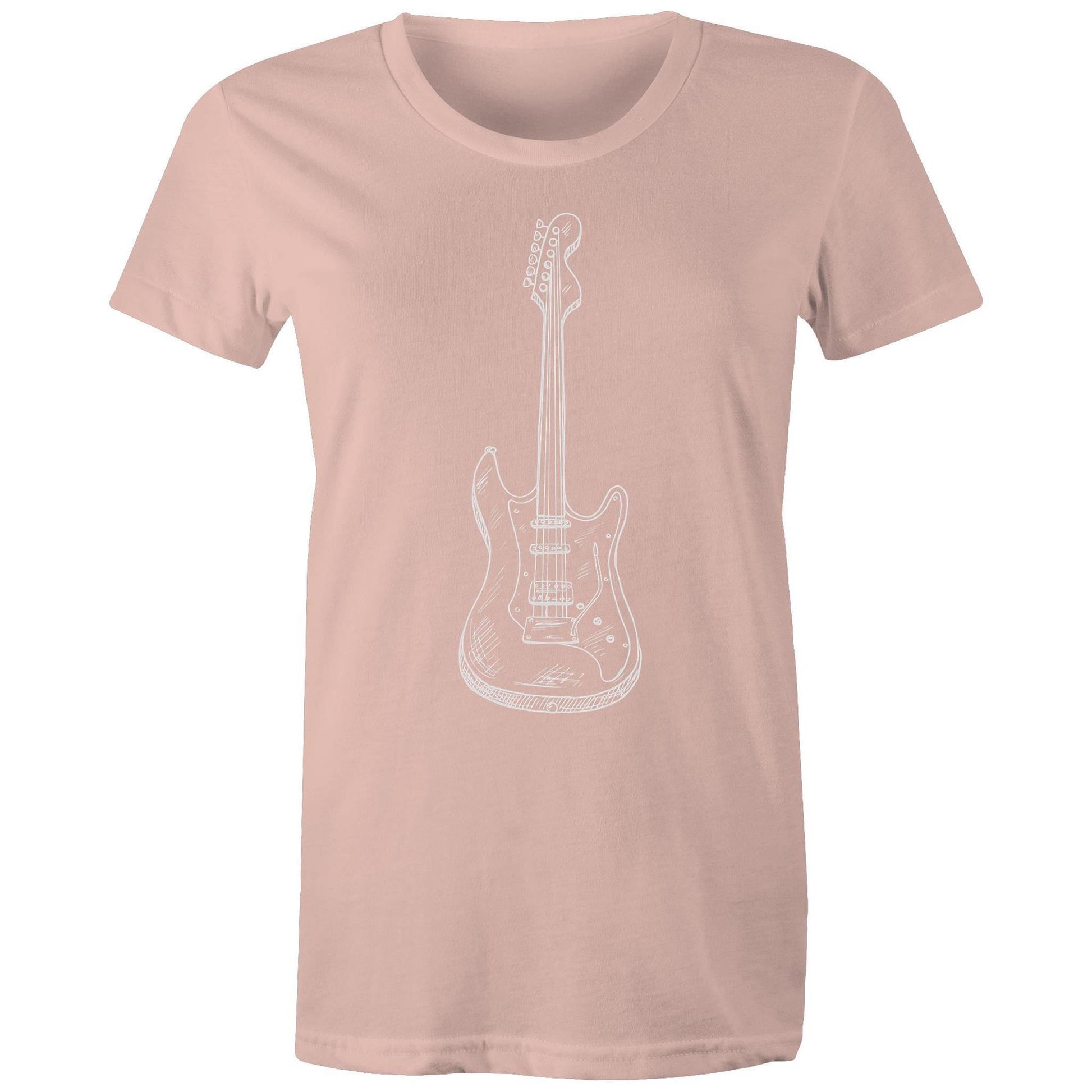 Guitar - Women's T-shirt Pale Pink Womens T-shirt Music Womens