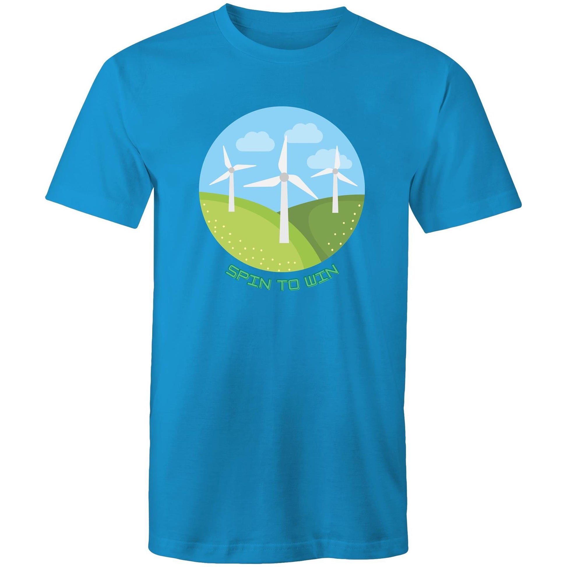 Spin To WIn - Mens T-Shirt Arctic Blue Mens T-shirt Environment Mens