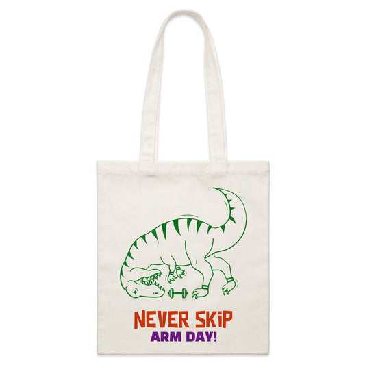 Never Skip Arm Day - Parcel Canvas Tote Bag Default Title Parcel Tote Bag