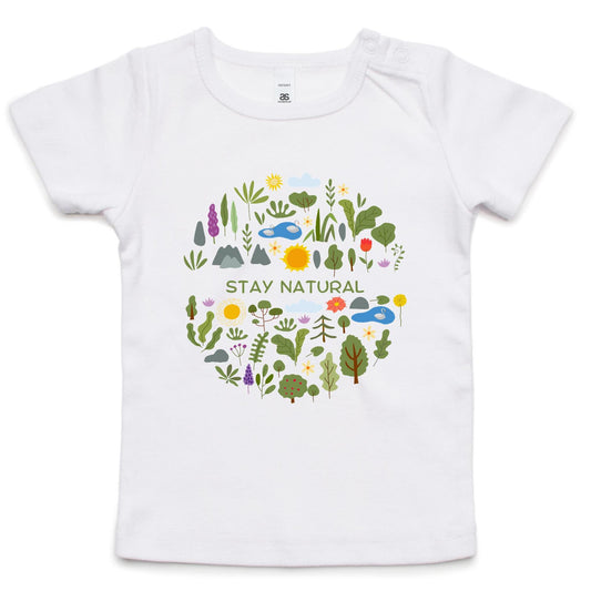 Stay Natural - Baby T-shirt White Baby T-shirt Environment Plants