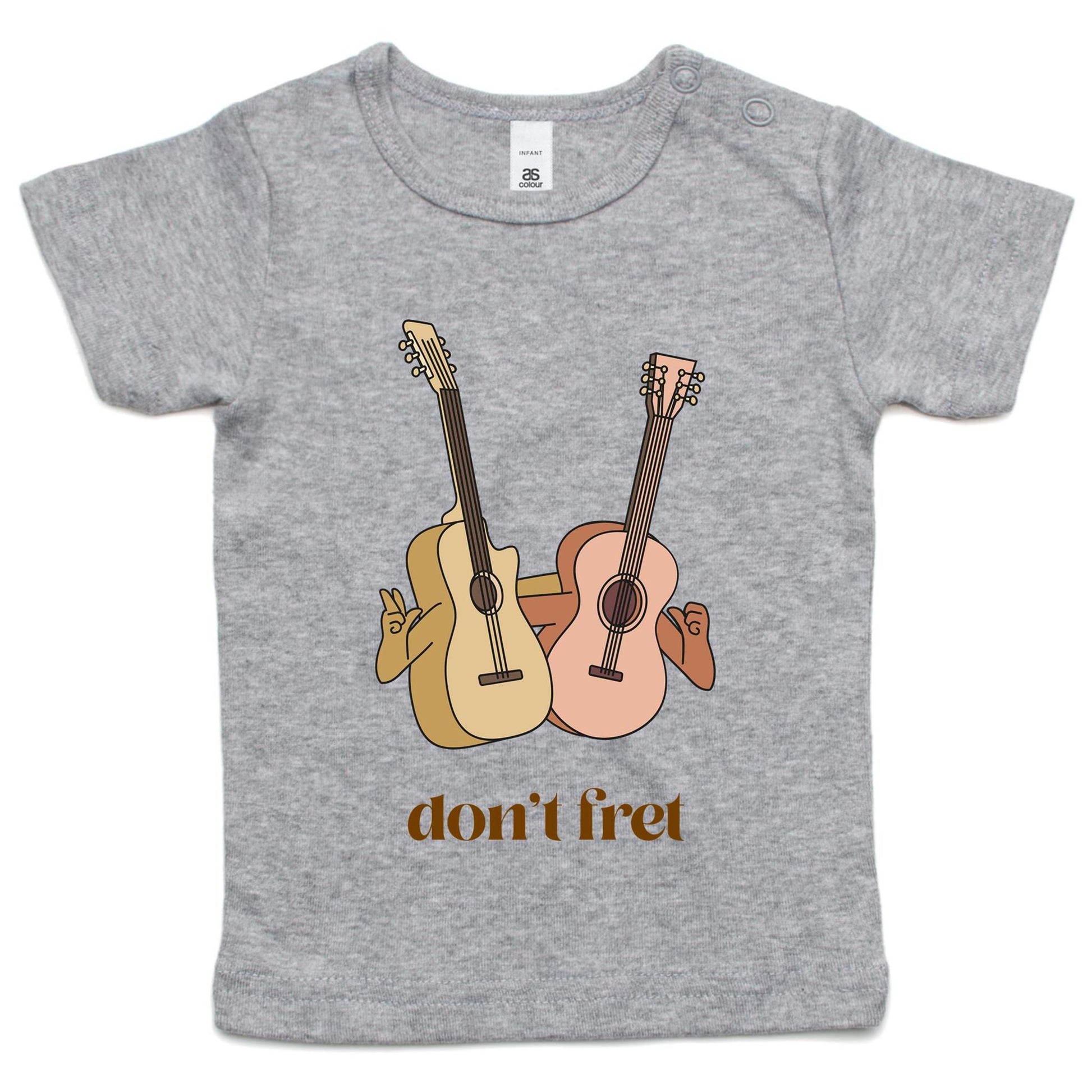 Don't Fret - Baby T-shirt Grey Marle Baby T-shirt Music