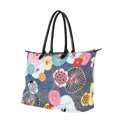 Abstract Floral - Single-Shoulder Handbag Single Shoulder Handbag