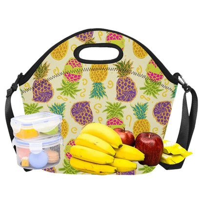 Pineapples - Neoprene Lunch Bag/Large Neoprene Lunch Bag/Large Food Printed Offshore