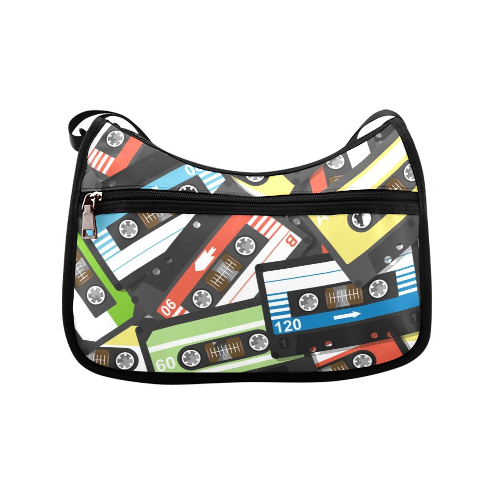 Cassette Tapes - Crossbody Fabric Handbag Crossbody Handbag Printed Offshore