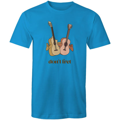 Don't Fret - Mens T-Shirt Arctic Blue Mens T-shirt Music