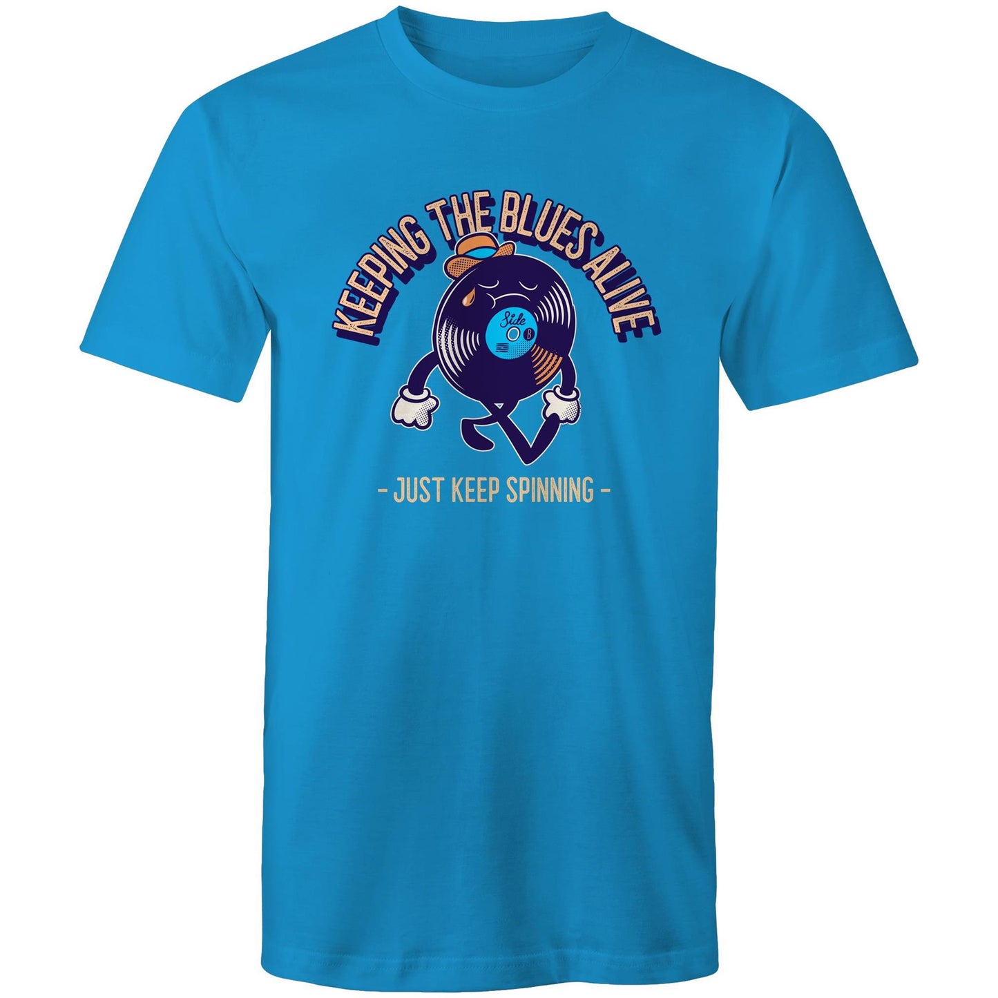 Keeping The Blues Alive - Mens T-Shirt Arctic Blue Mens T-shirt Music