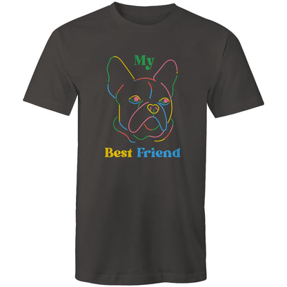My Best Friend, Dog - Mens T-Shirt Charcoal Mens T-shirt animal