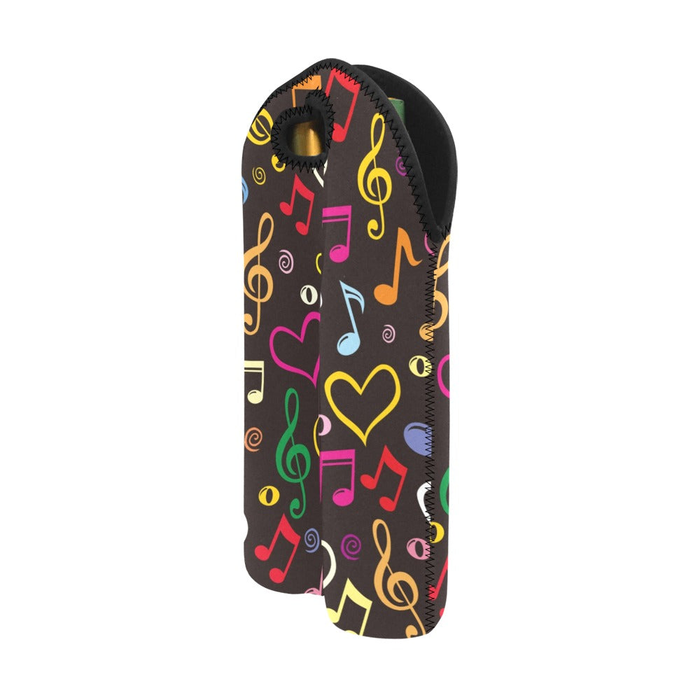 Music Notes - 2-Bottle Neoprene Wine Bag 2 Bottle Wine Bag Printed Offshore