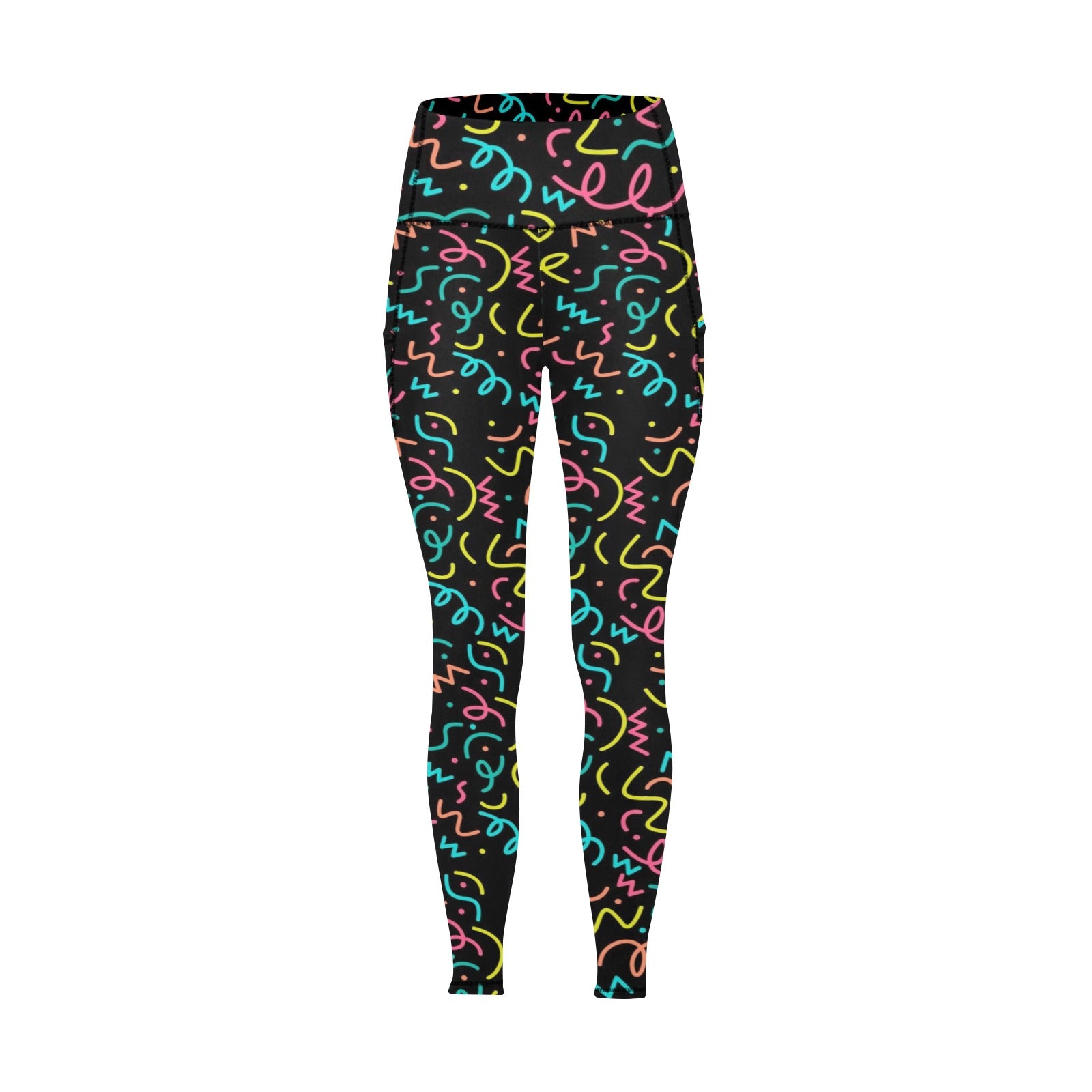 Squiggle Time - Women's with Pockets Women's Leggings with Pockets S - 2XL