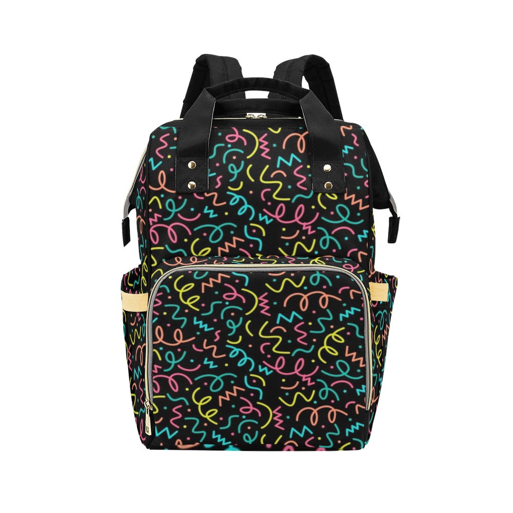 Squiggle Time - Multi-Function Backpack Multifunction Backpack Printed Offshore