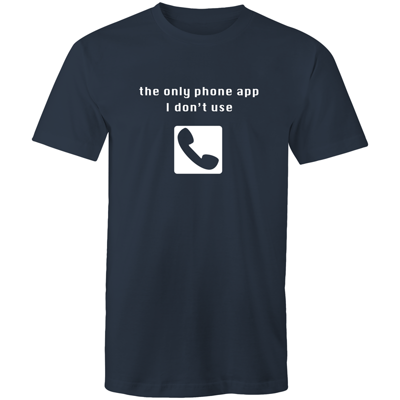 Phone App - Mens T-Shirt Navy Mens T-shirt Funny Mens