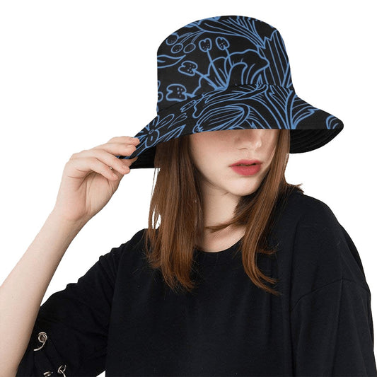 Blue Floral - Bucket Hat Bucket Hat for Women Plants