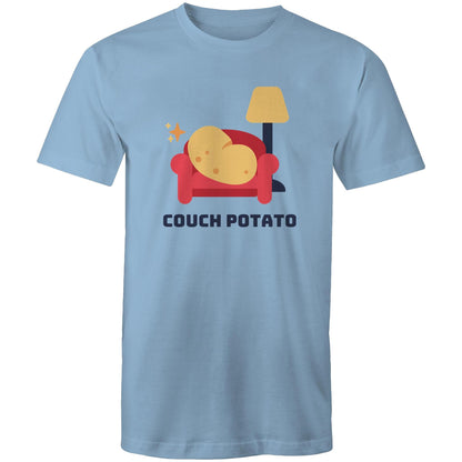 Couch Potato - Mens T-Shirt Carolina Blue Mens T-shirt Funny Plants