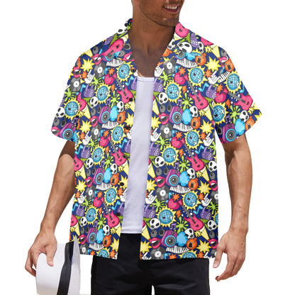 Sticker Music - Mens Hawaiian Shirt Mens Hawaiian Shirt