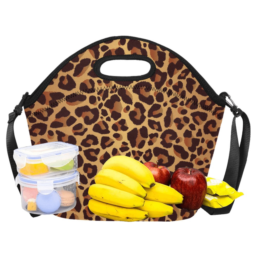 Leopard Print - Neoprene Lunch Bag/Large Neoprene Lunch Bag/Large animal Printed Offshore