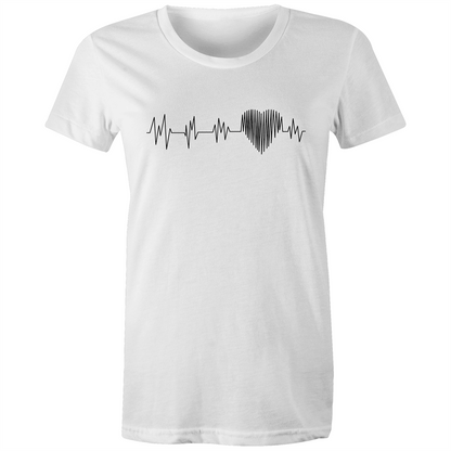 Heartbeat - Women's T-shirt White Womens T-shirt Womens
