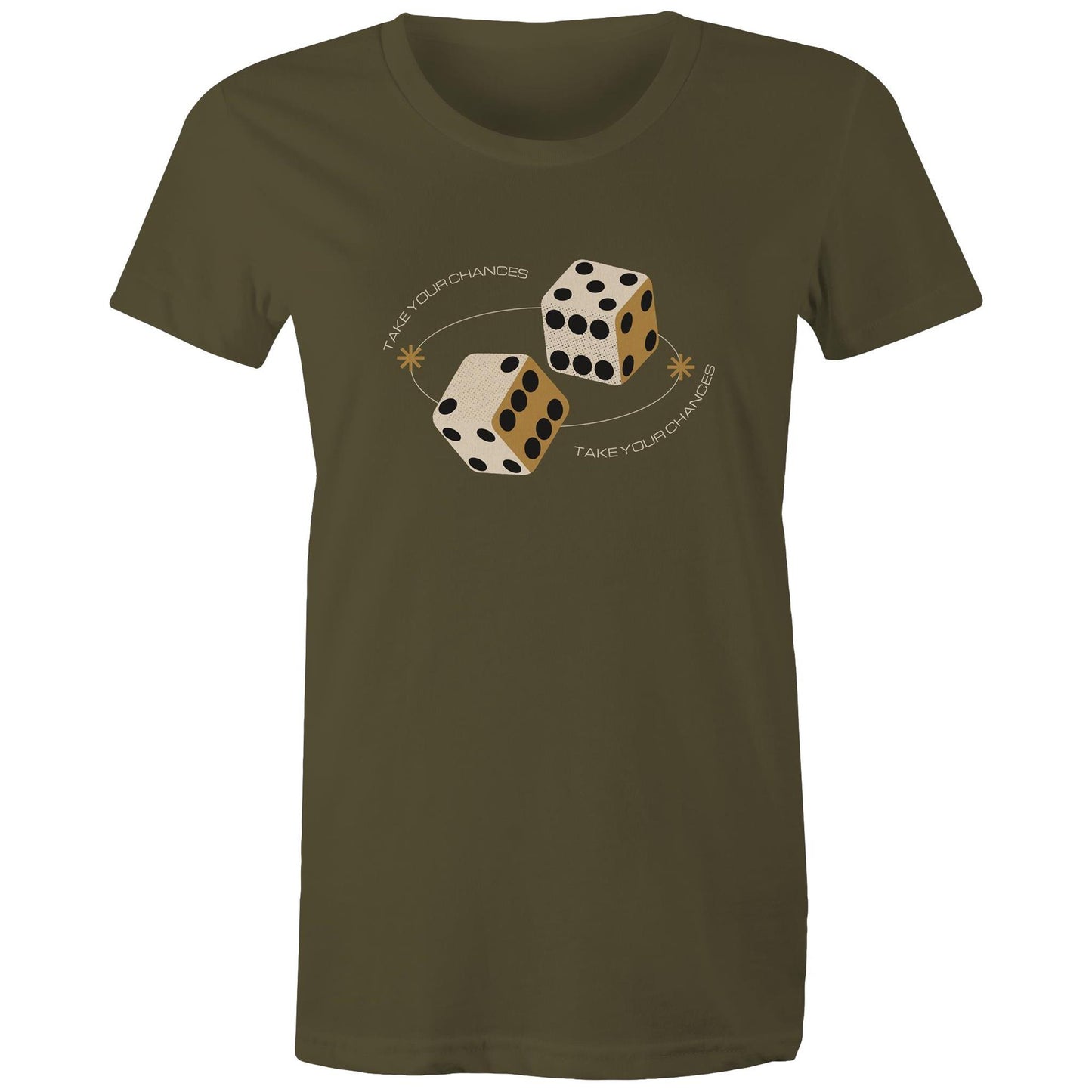 Dice, Take Your Chances - Womens T-shirt Army Womens T-shirt Games