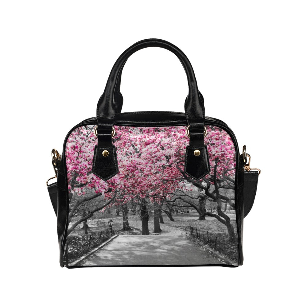 Pink Blossoms - Shoulder Handbag Shoulder Handbag Plants