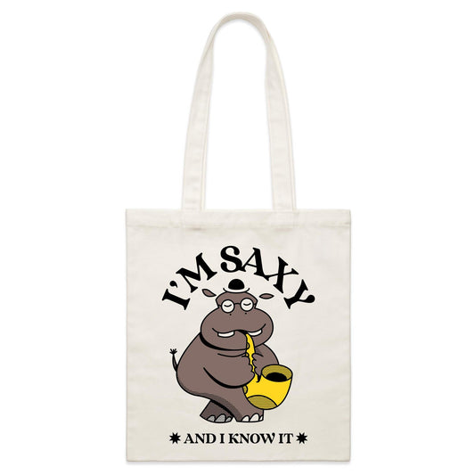 I'm Saxy And I Know It - Parcel Canvas Tote Bag Default Title Parcel Tote Bag animal Music